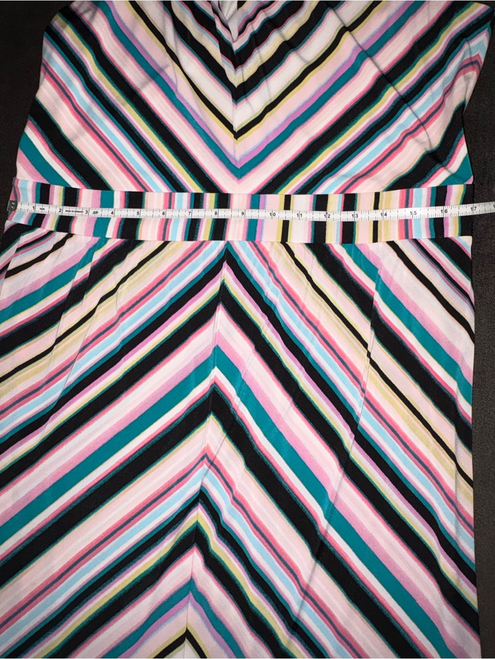 Chevron Striped Halter Maxi Dress in Petite length size Large - Picture 11 of 11